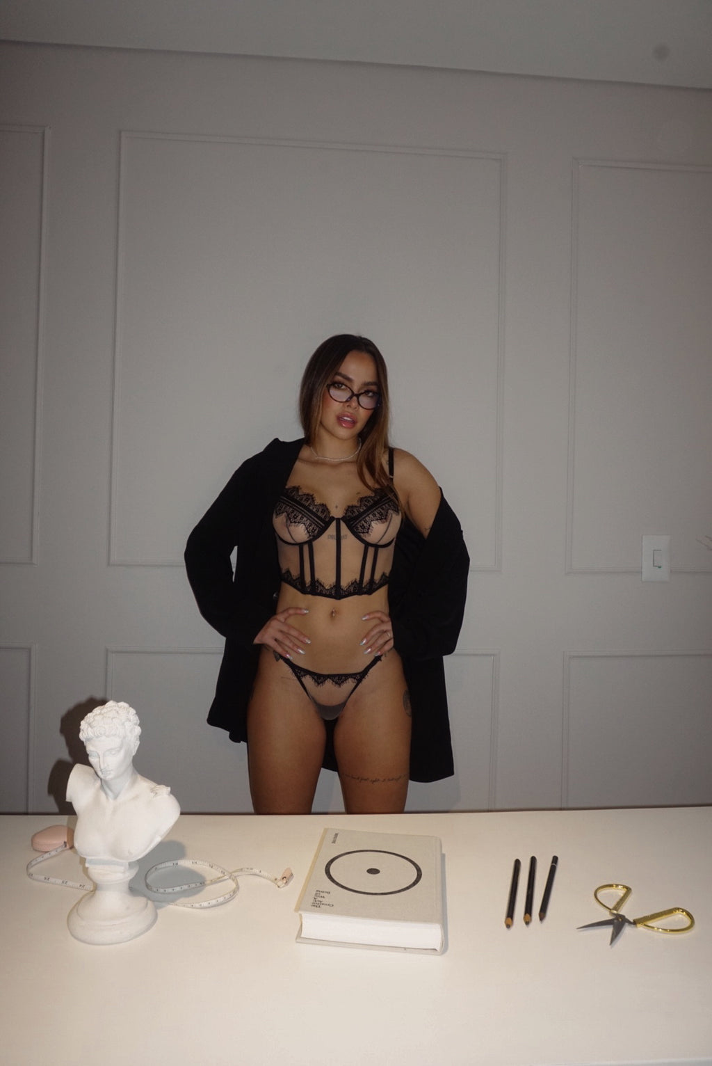 Montecarlo Corsé en Encaje Floral con Panty